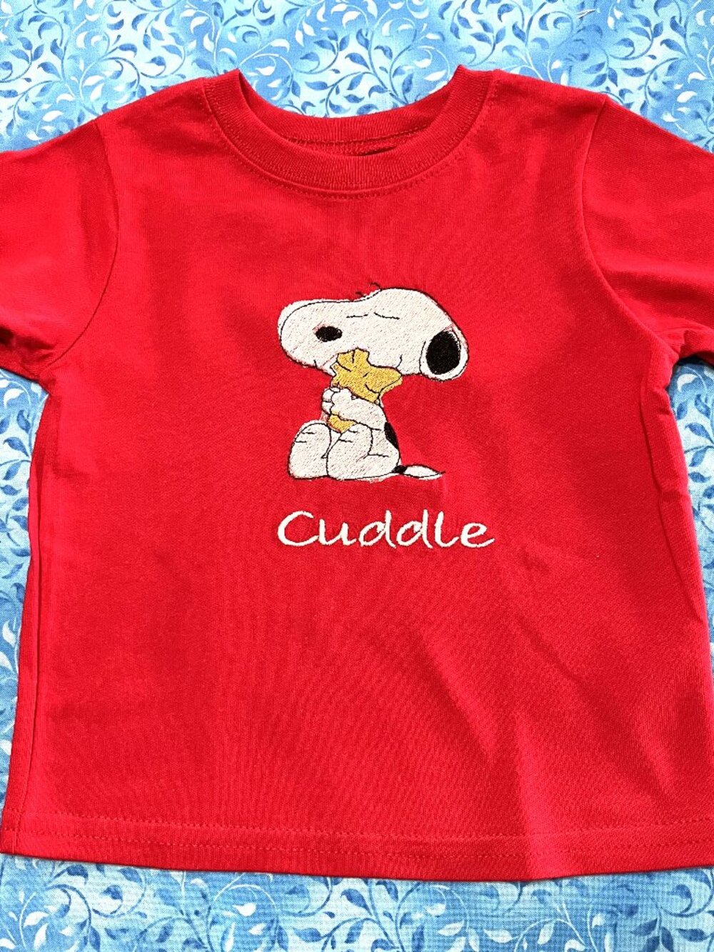 Snoopy Red Embroidery Cuddle T-shirt Garanimals Size: 12 months Unisex